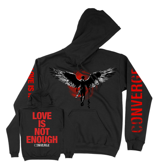 Love Is Not Enough Dark Angel Pullover Hoodie (Black)
